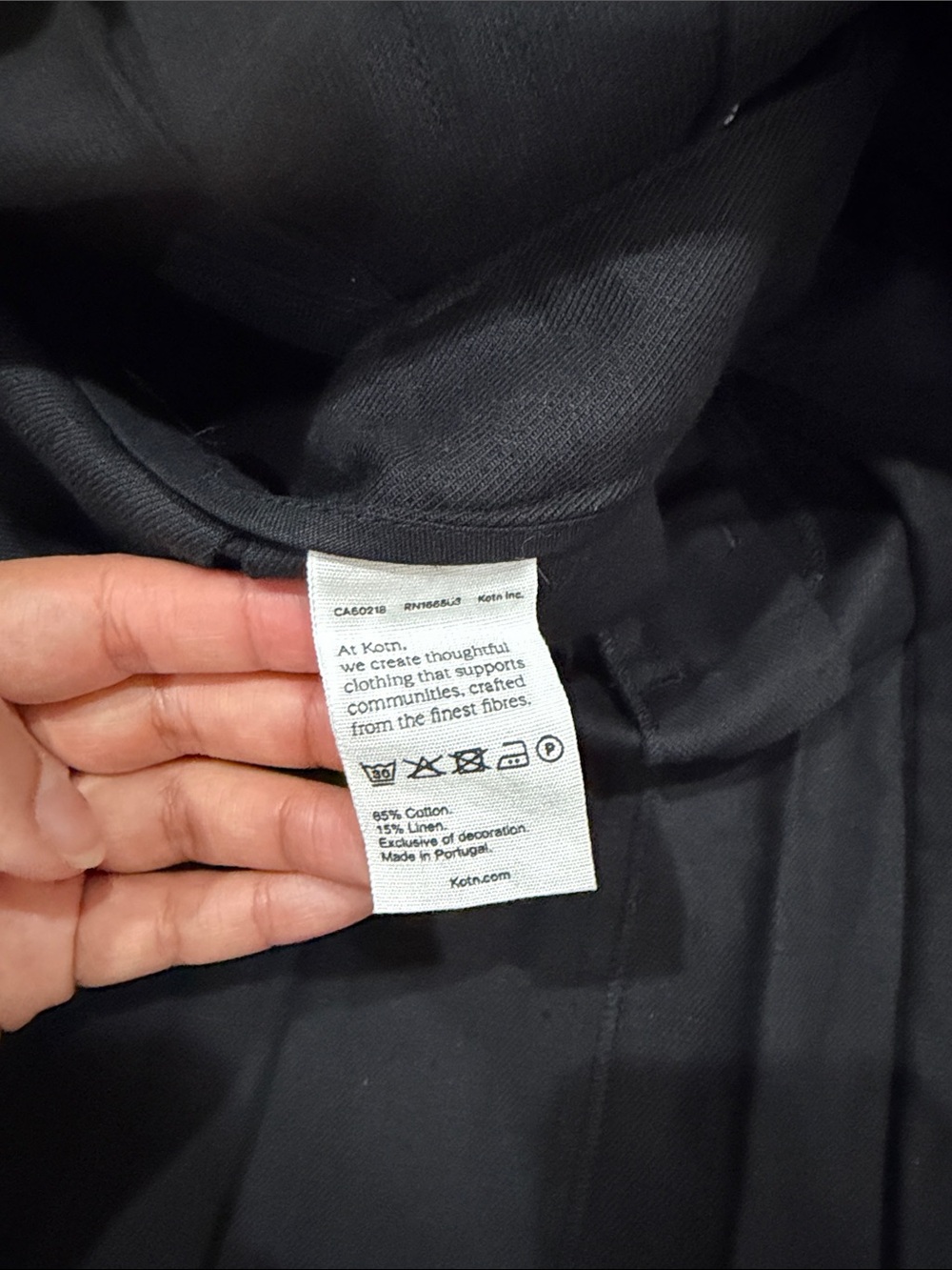 Kotn Dendera Black Twill Pleated Mini Skort size 4 - Picture 7 of 7